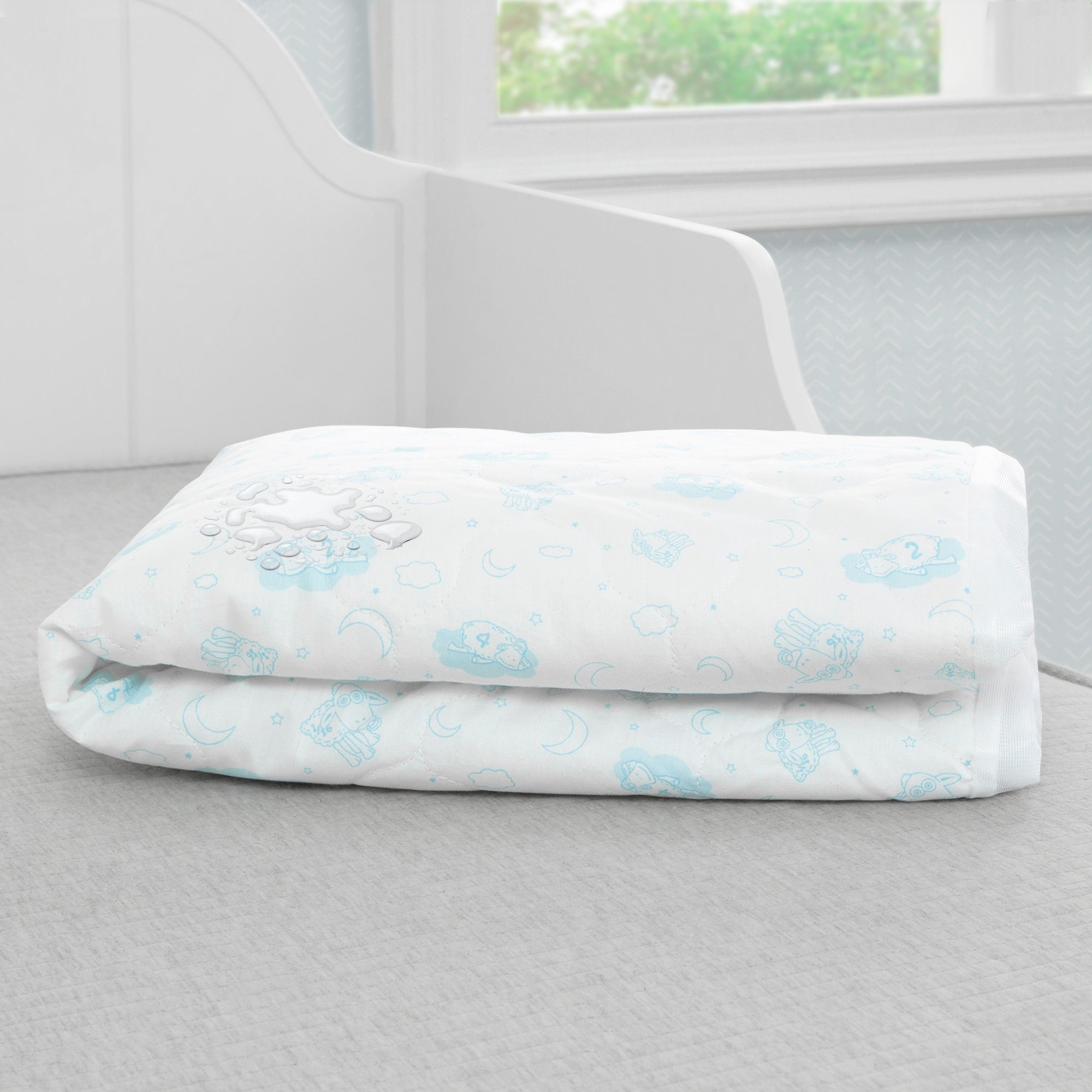 Deluxe Crib Mattress Pad - 100% Waterproof, Quilted Top, Fitted Protective Crib Mattress Pad