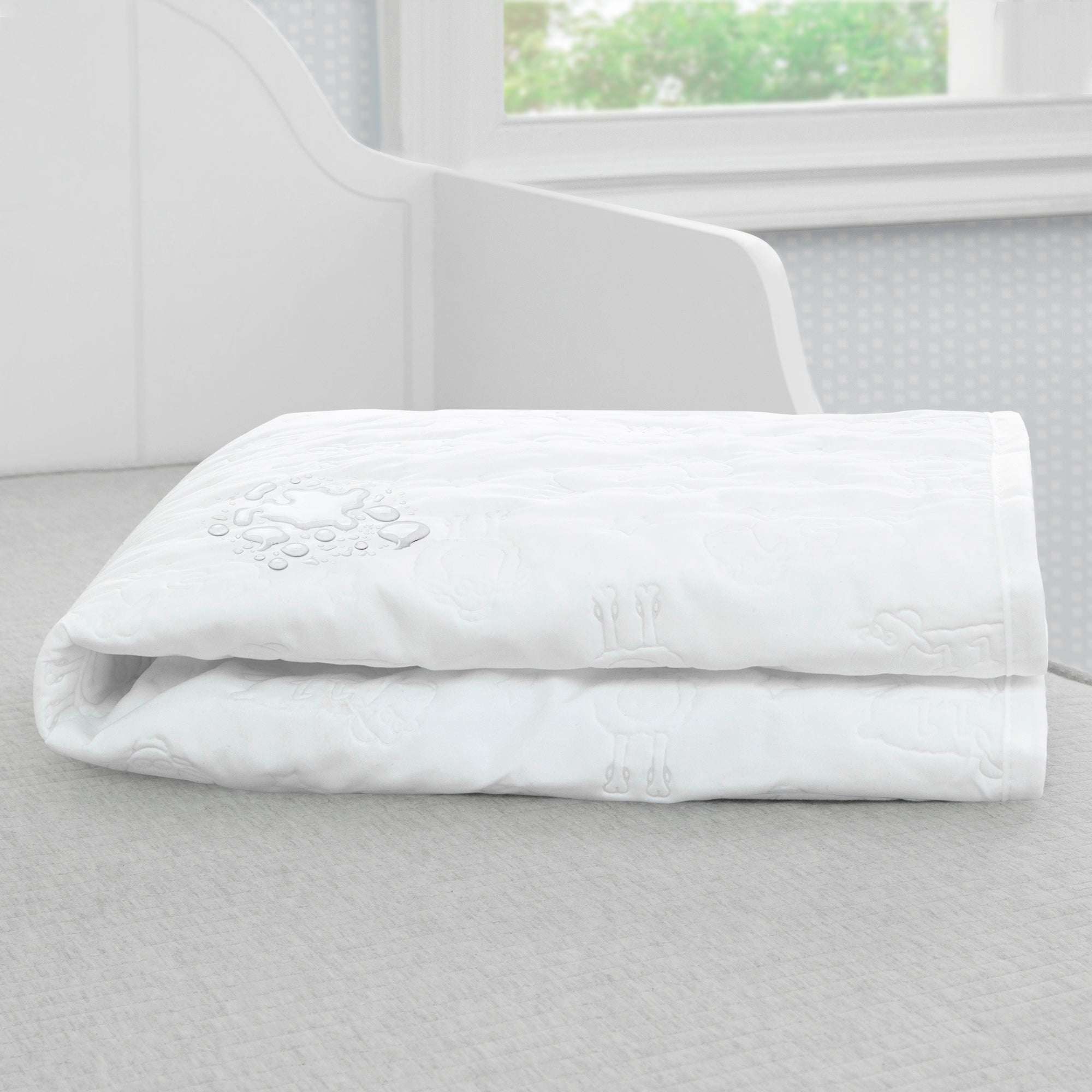 Crib Mattress Liner Pads (Pack of 2)| Extra Protection for Baby’s Crib with Nanotex Technology| 100% Waterproof (White)