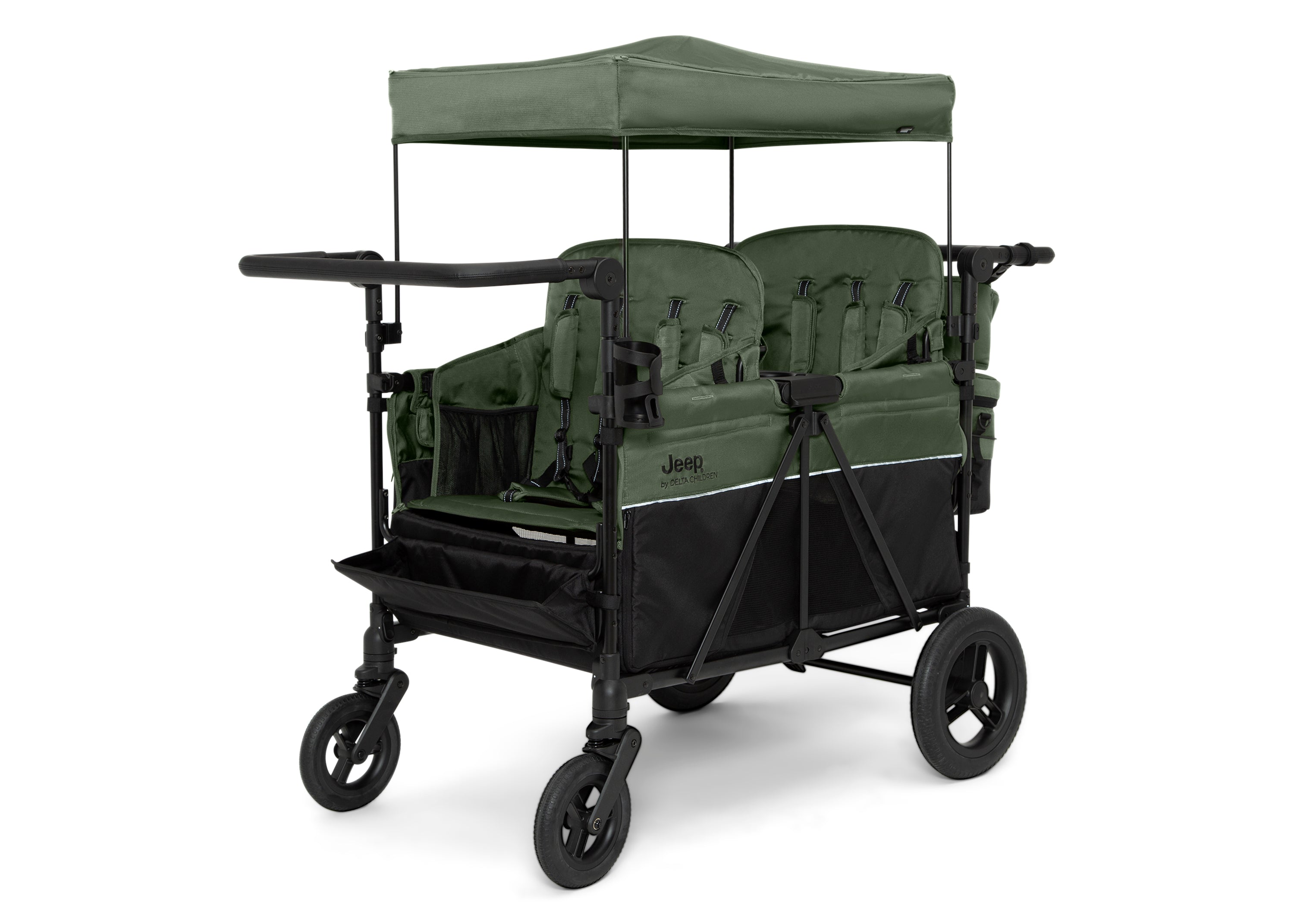 Jeep Wrangler Deluxe 4 Seater Stroller Wagon with Cooler Bag