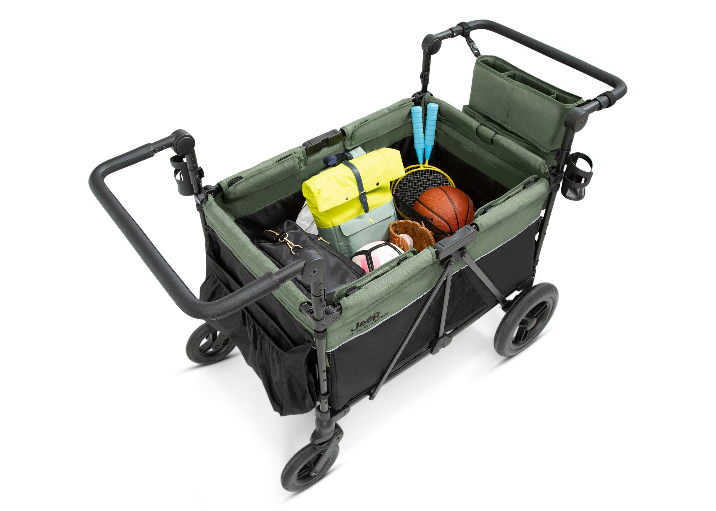 Jeep Wrangler Deluxe 4 Seater Stroller Wagon with Cooler Bag
