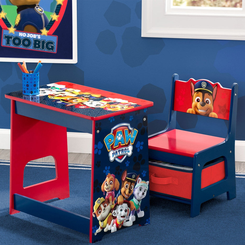 PAW Patrol Kids Wood Desk and Chair Set