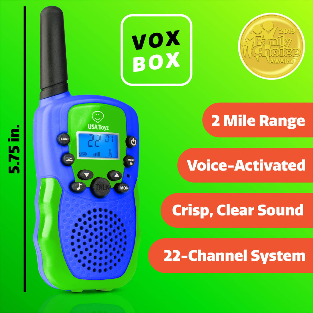 USA Toyz Vox Box Walkie Talkies for Kids - 2pk