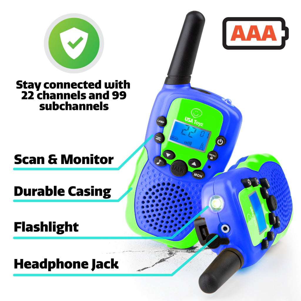 USA Toyz Vox Box Walkie Talkies for Kids - 2pk