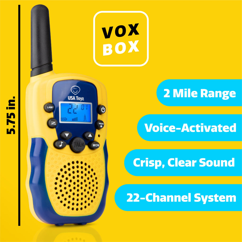 USA Toyz Vox Box Walkie Talkies for Kids - 2pk