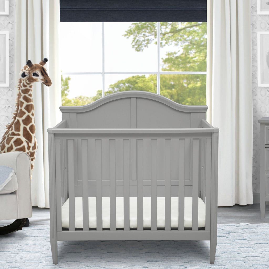Parker Mini Convertible Baby Crib with Mattress and 2 Sheets
