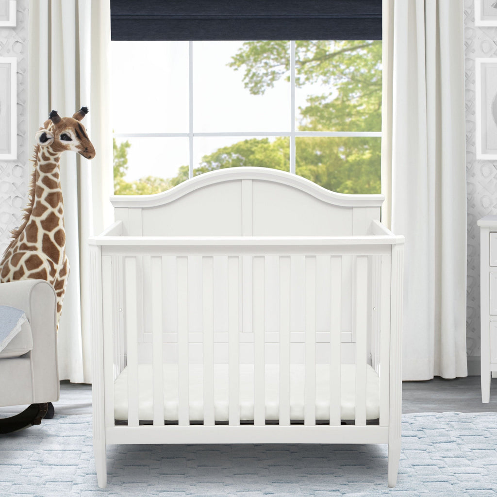 Parker Mini Convertible Baby Crib with Mattress and 2 Sheets