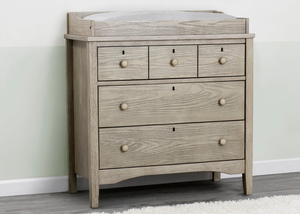 Farmhouse 3 Drawer Dresser with Changing Top