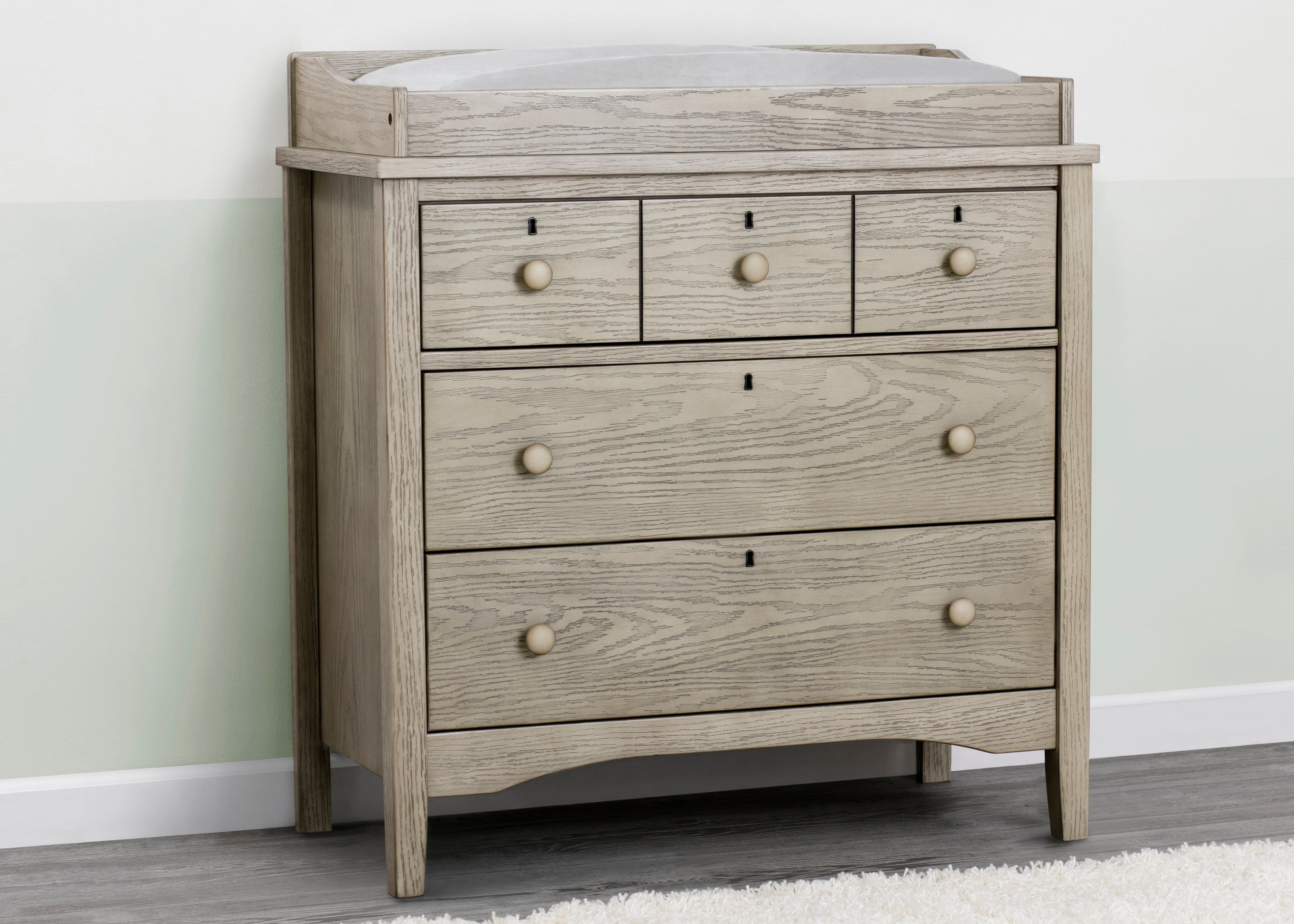 Farmhouse 3 Drawer Dresser with Changing Top