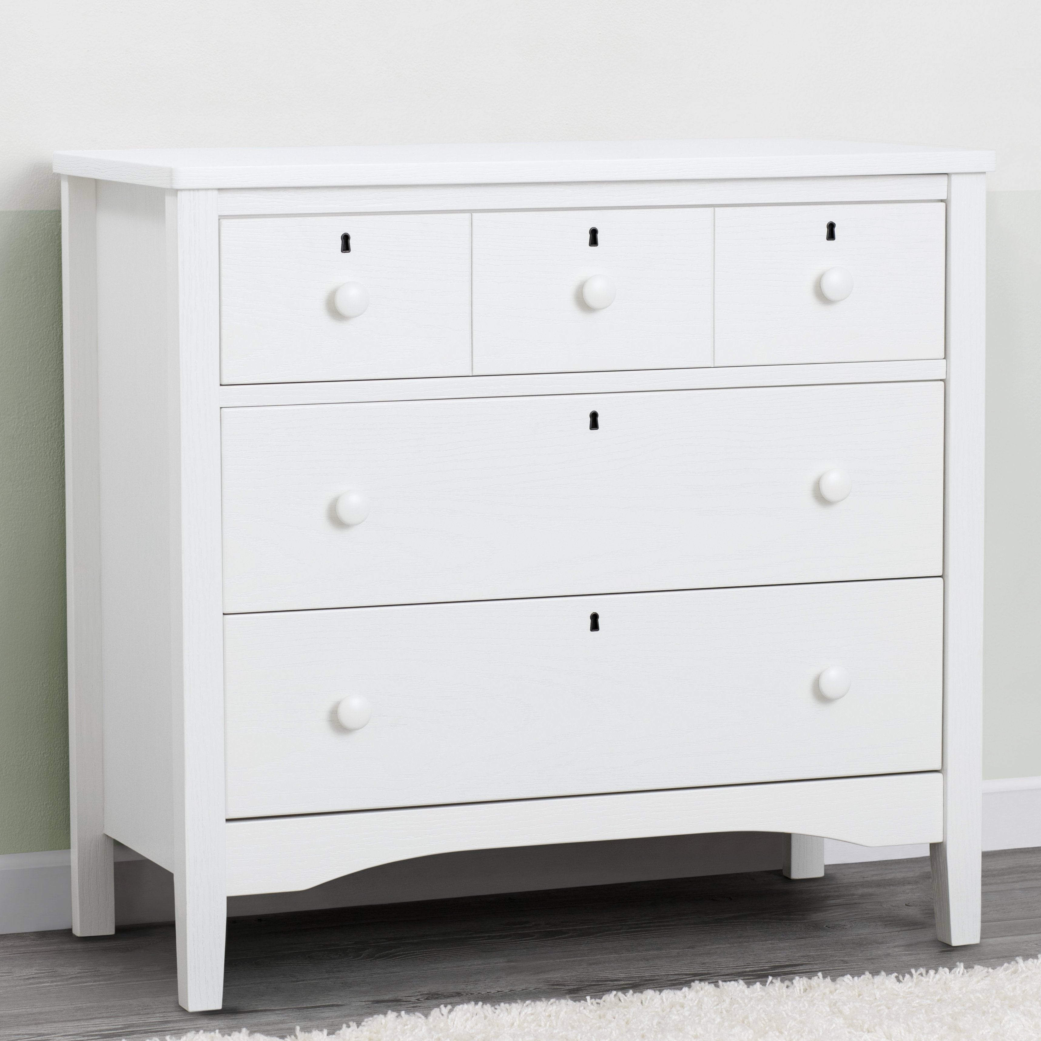 Farmhouse 3 Drawer Dresser with Changing Top