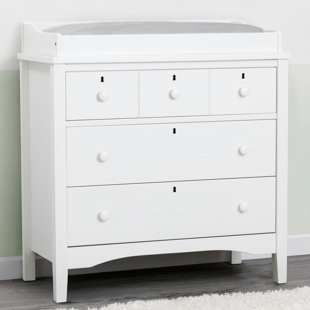 Farmhouse 3 Drawer Dresser with Changing Top
