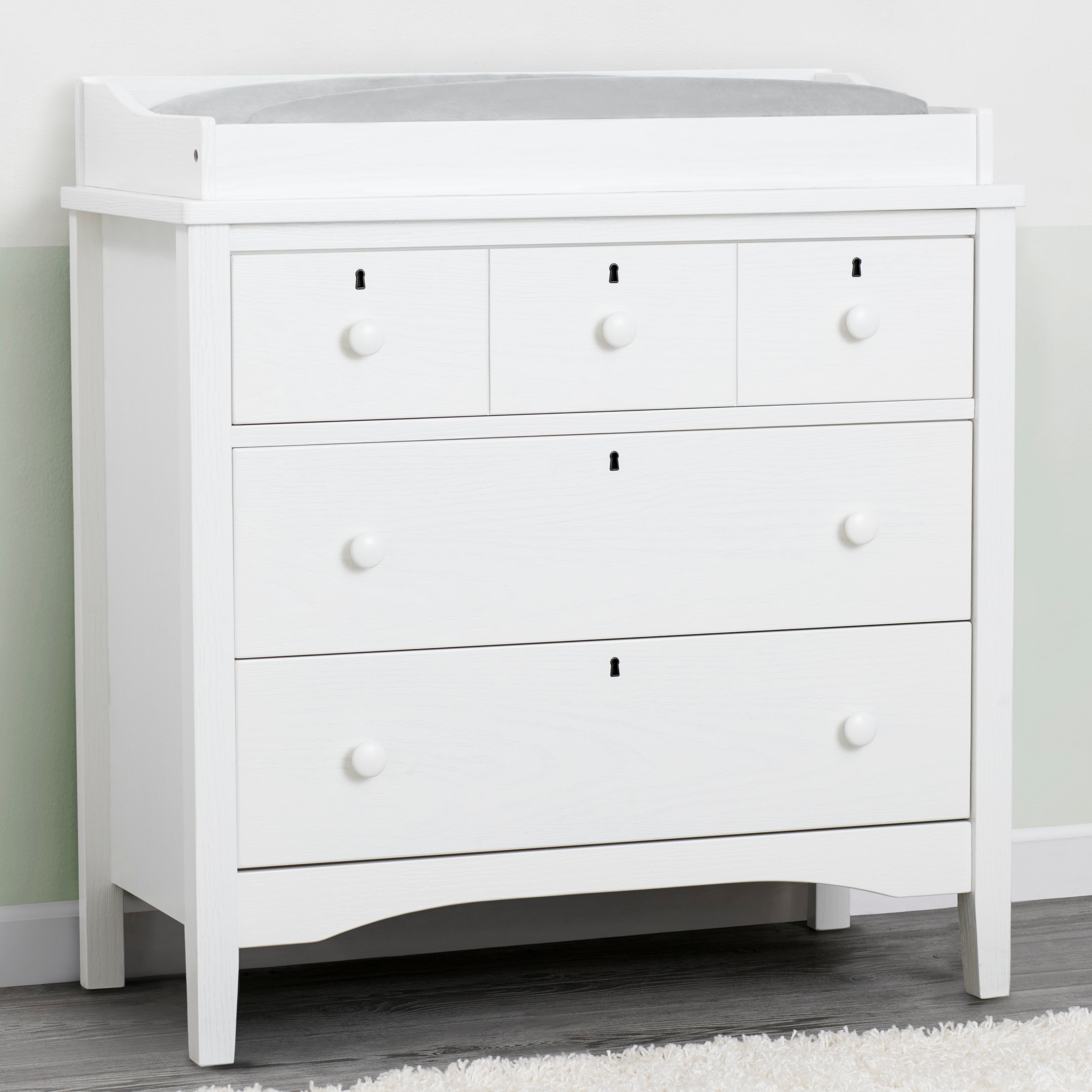 Farmhouse 3 Drawer Dresser with Changing Top